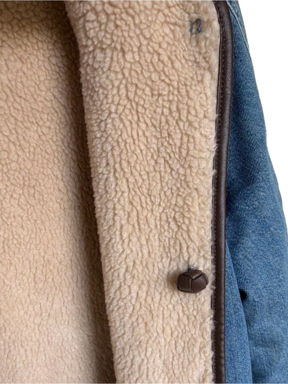 Madewell Blue Denim Sherpa-Trim Button Jacket - Picture 4 of 6